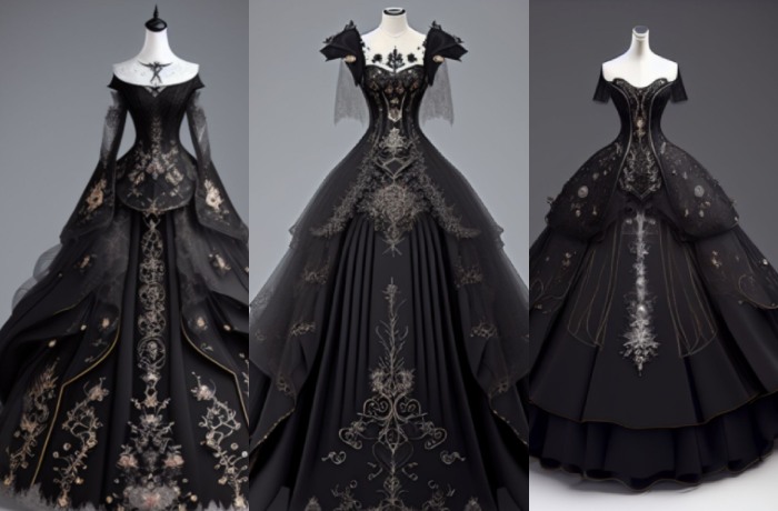 Unique-Black-Wedding-Dress