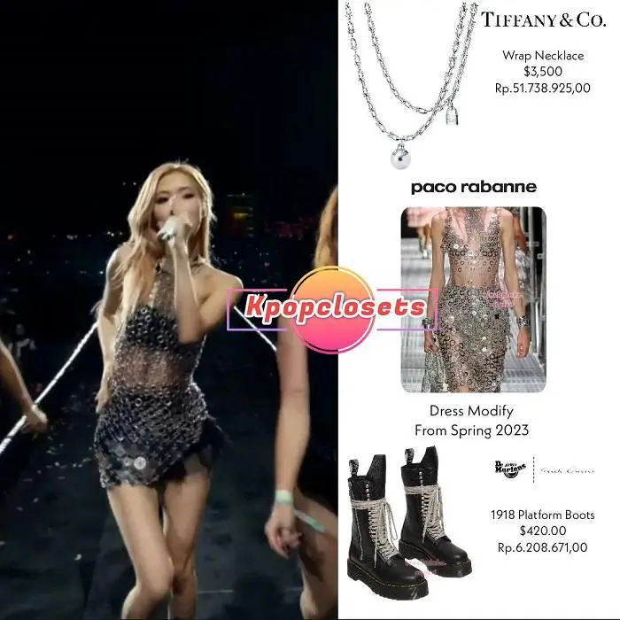 Rose blackpink sales coachella outfit